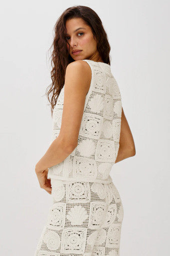 Rails x LSPACE Paz Crochet Top back