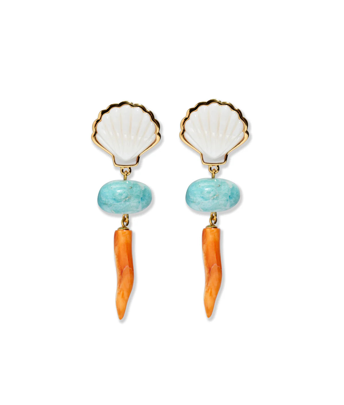 Luna Drop Earrings side by side