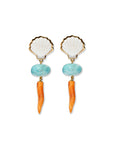 Luna Drop Earrings side by side