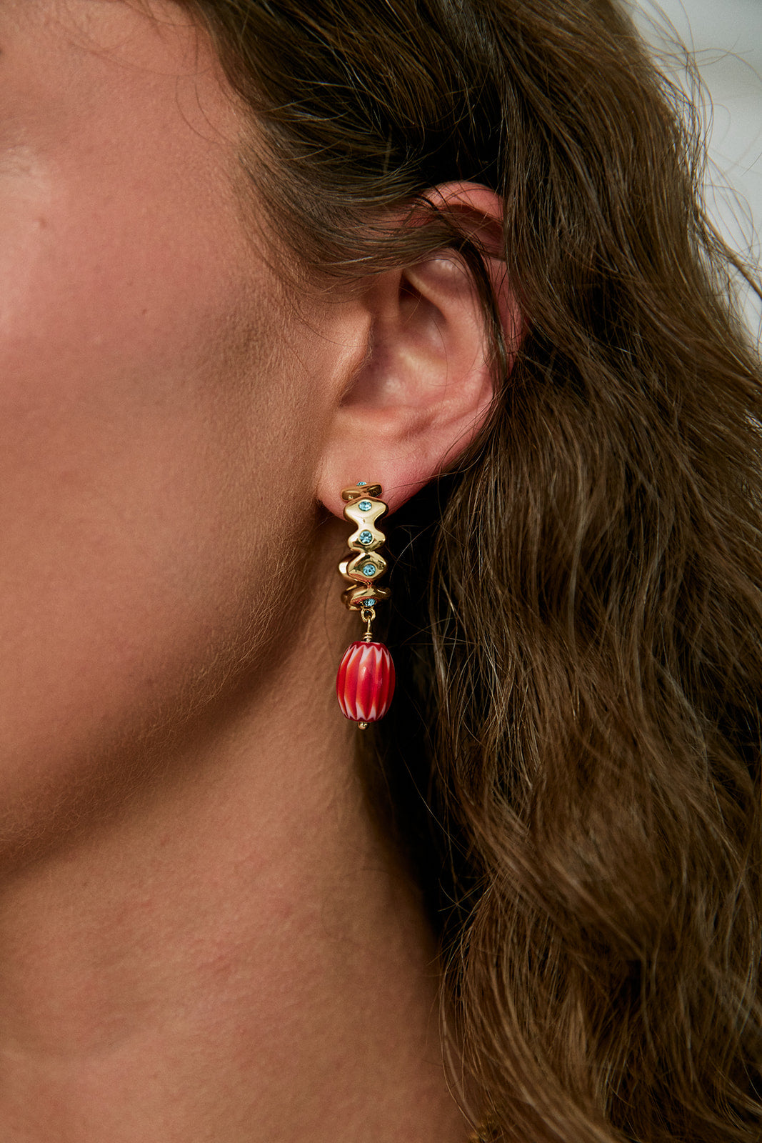 Miranda Hoops close up on ear