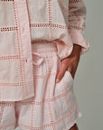 Lettie Cotton Short close up, hand in pocket