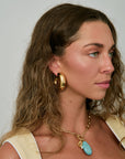 Jumbo Devon Hoop Earrings on model