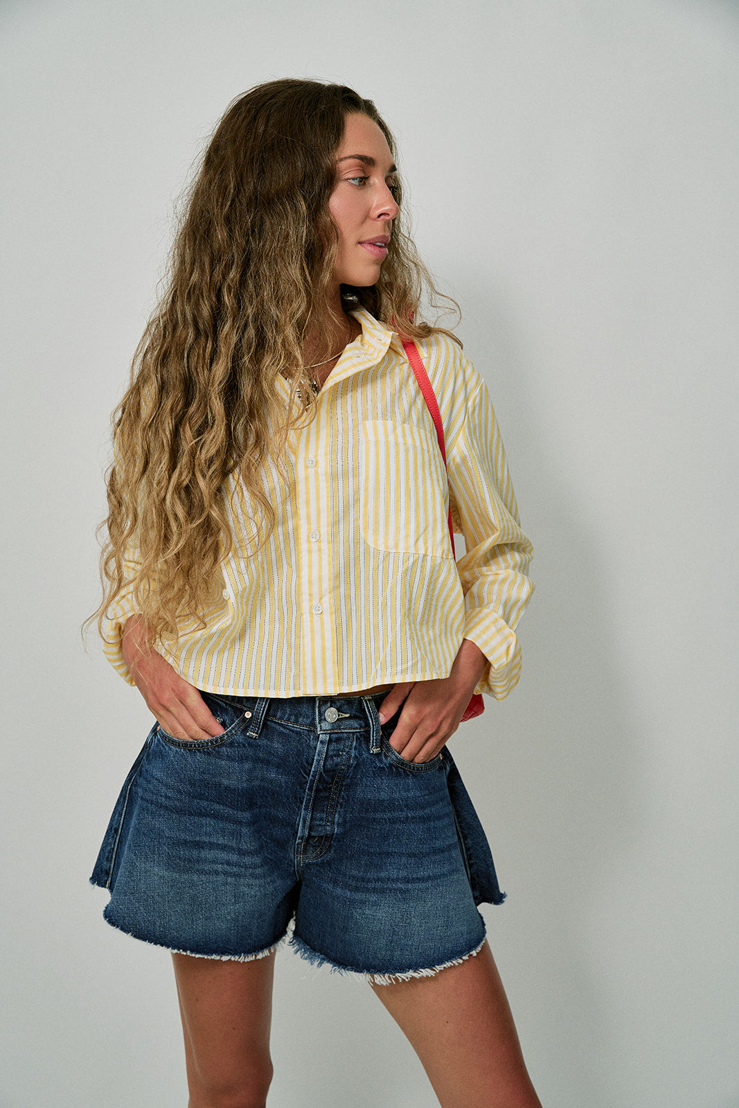 The Shorty Shirt Stripe front view