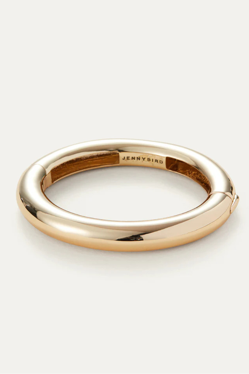 Jenny Bird Gia Mega Bangle in Gold flat lay