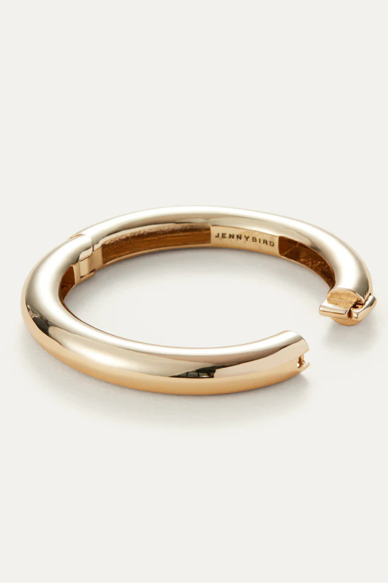 Jenny Bird Gia Mega Bangle in Gold opened