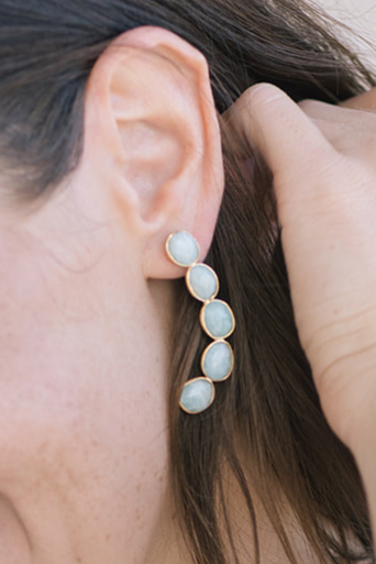 Amazonite Half Circles on ear