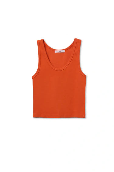Orange tank top on a white background