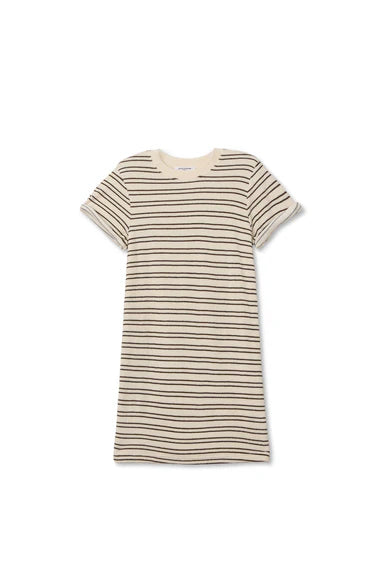 Nella Stripe Dress front view on white background