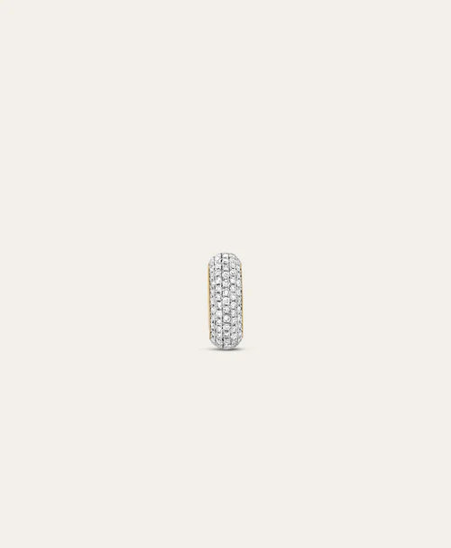 Pave Diamond Spacer Big Bead 14k Yellow Gold by itself