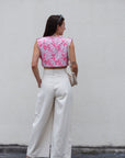Sleeveless Bow Top full body back
