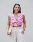 Sleeveless Bow Top front