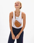 Petite Fanny Tan Rattan worn on chest