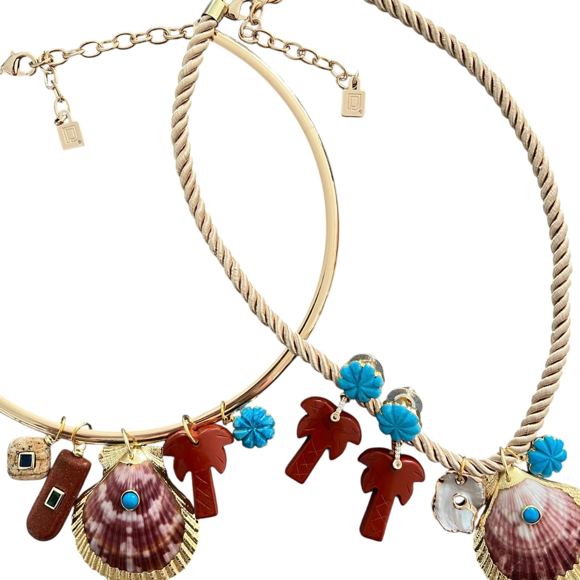 Royale Necklace with rope necklace
