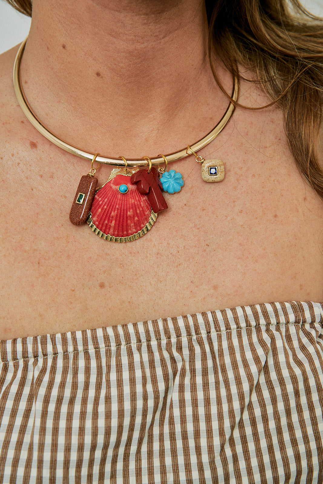 Royale Necklace close up on model