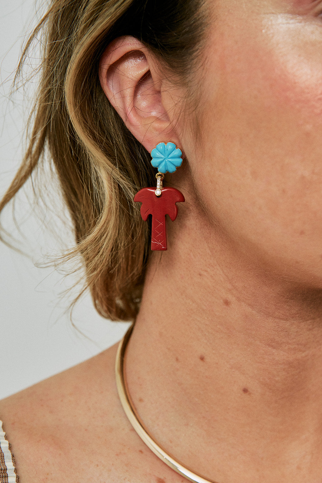 Romy Earring on model