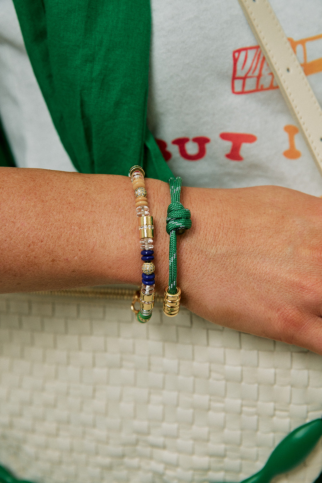 Translucence Bracelet with green bracelet
