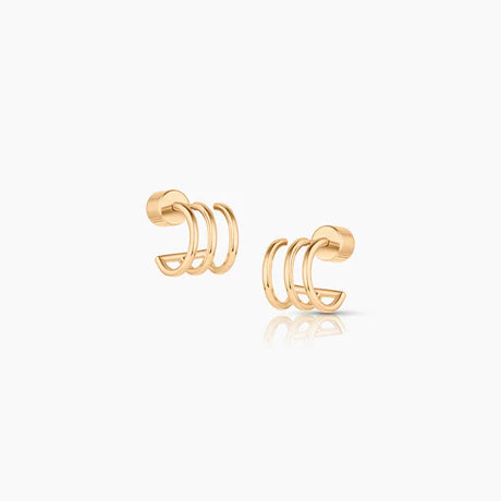 Quinn Hoop Earrings front view on white background