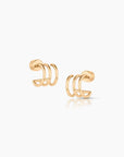 Quinn Hoop Earrings front view on white background