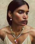 Porto Chain Necklace on model paired with another necklace