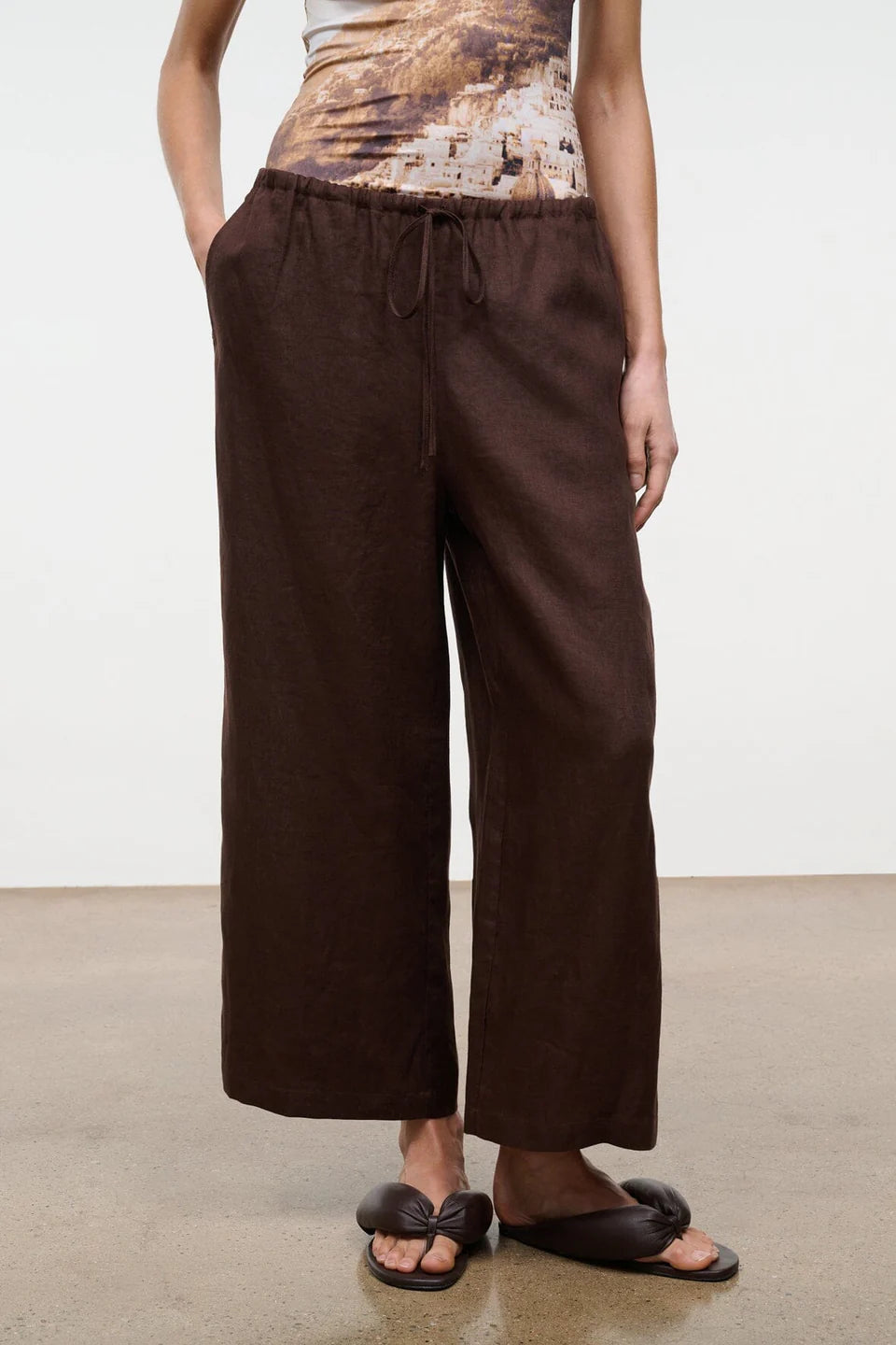 Mateo Linen Cropped Pant
