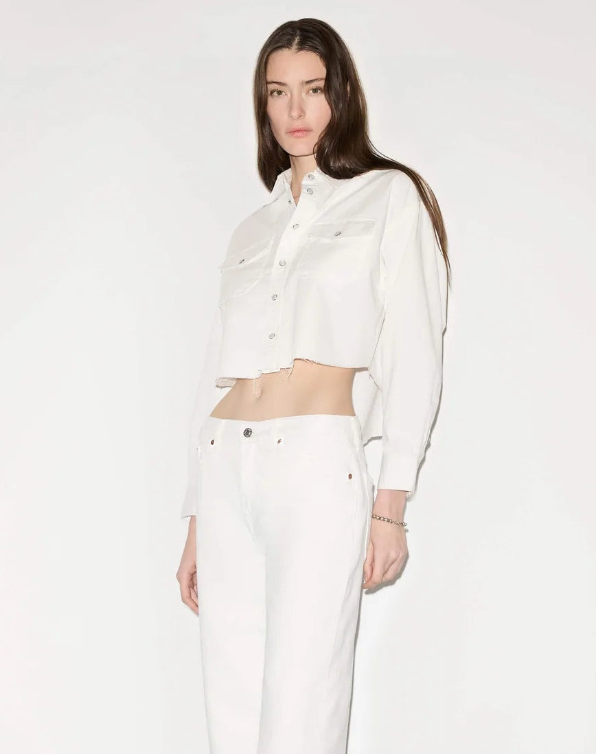 Camper Crop Shirt on model