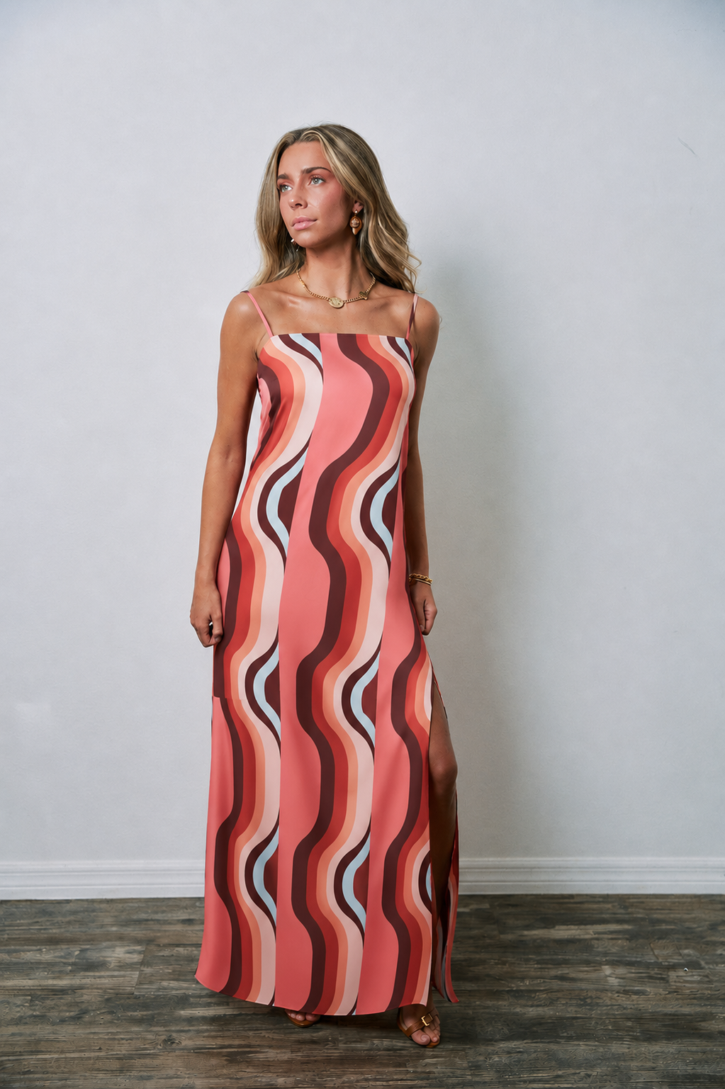 Lark Dress on 5'6" model in studio