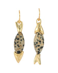 Rima Fish Earrings side by side