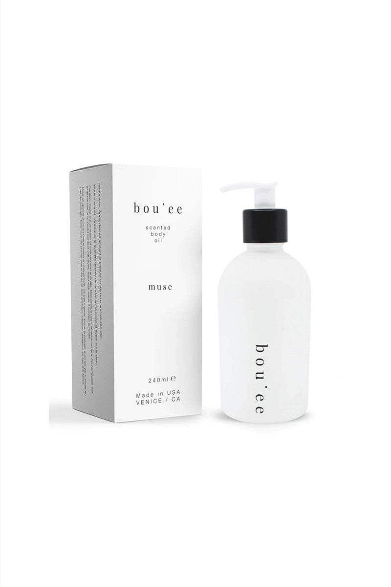 Riddle Muse body oil bottle and box
