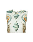 Vest with shell pattern on a white background