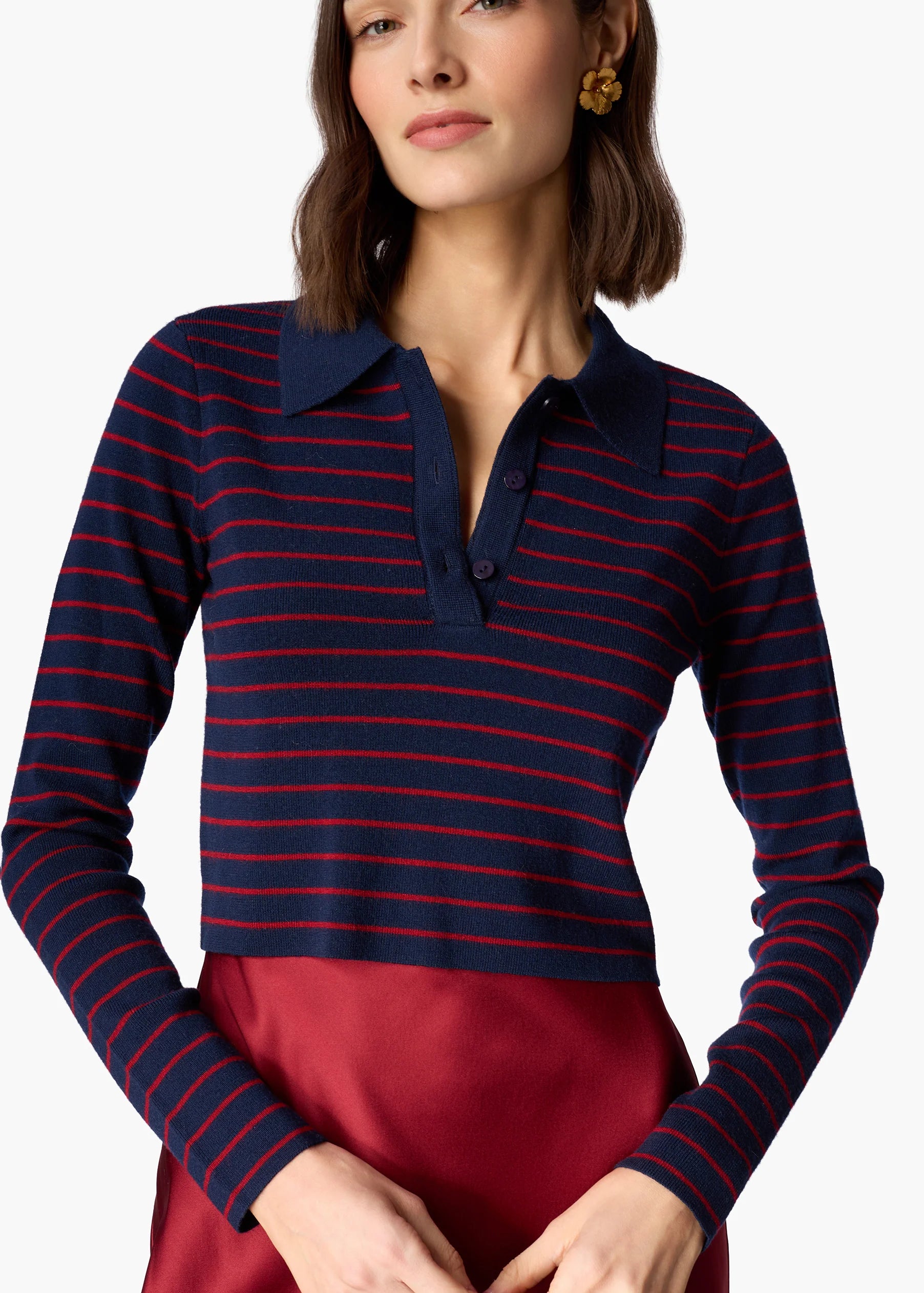 Pegah Sweater Rugby Stripe close up