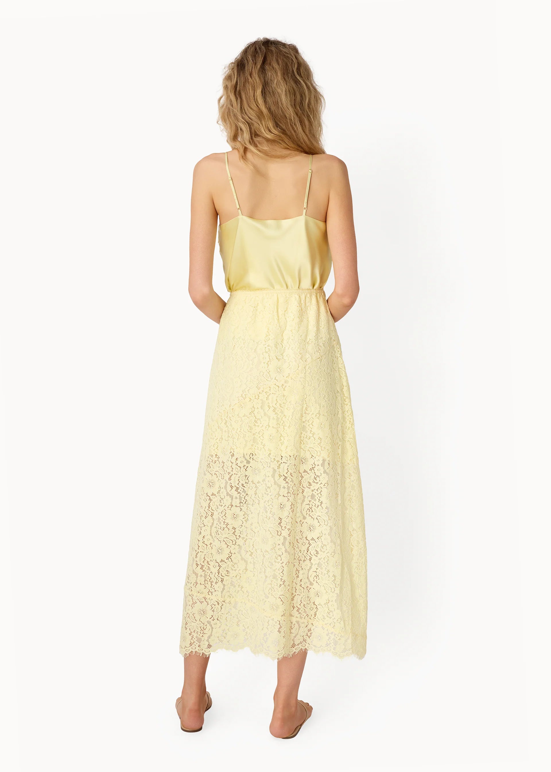 Effie Lace Midi Skirt full body back