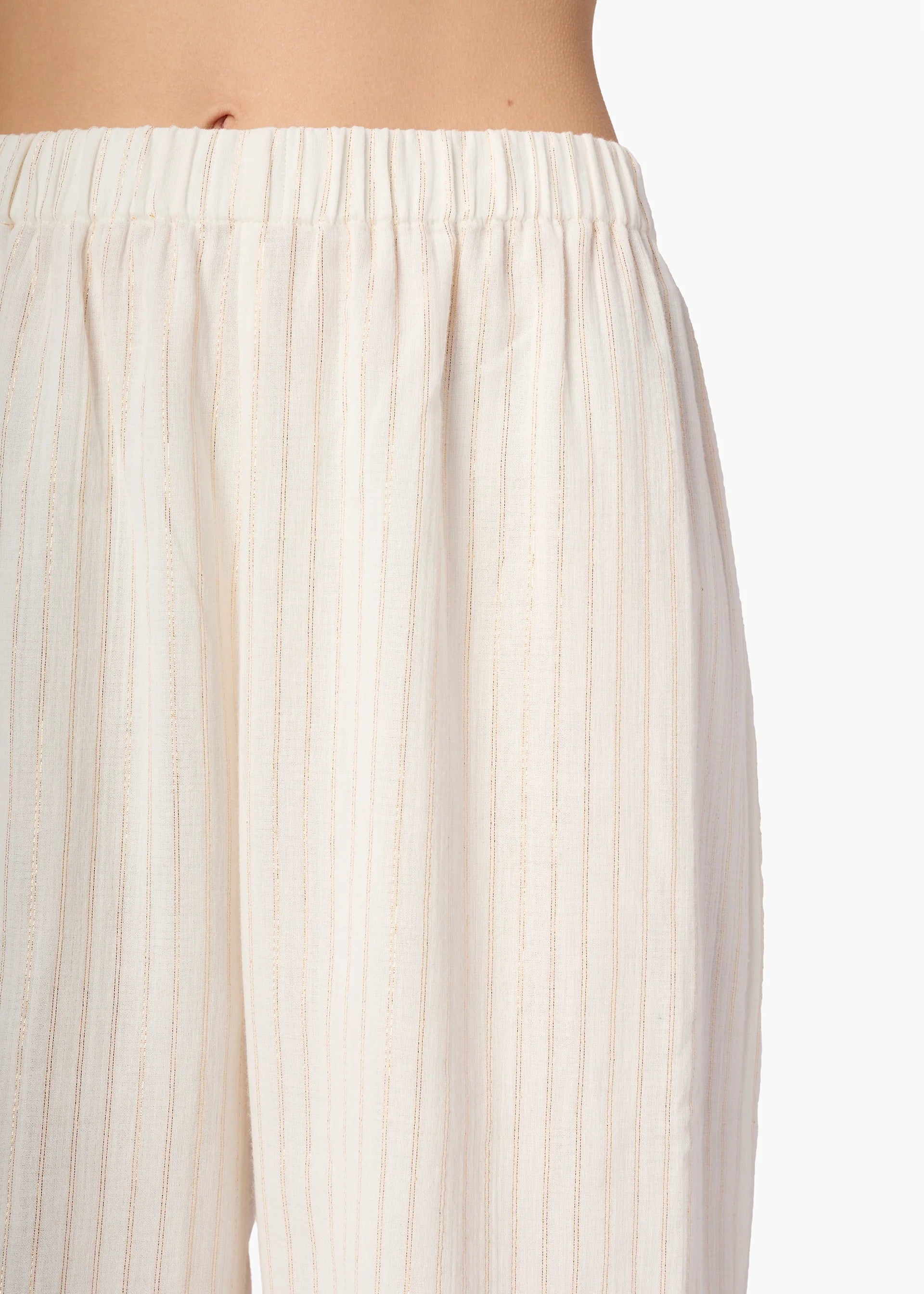 Lima Metallic Cotton Pant close up waist