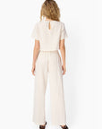Mica Metallic Cotton Tee and Lima Metallic Cotton Pant full body back