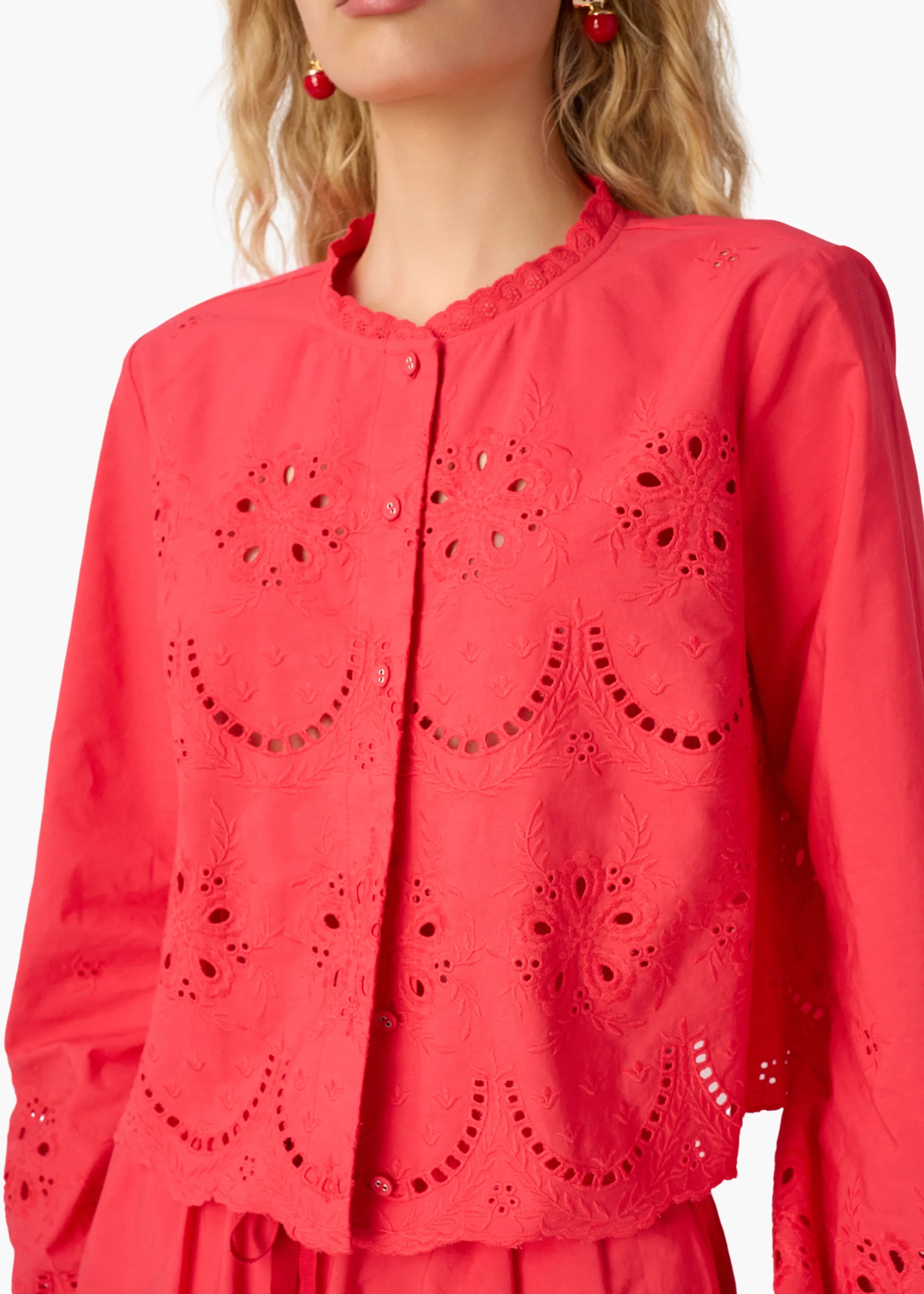 Kalena Cotton Blouse close up