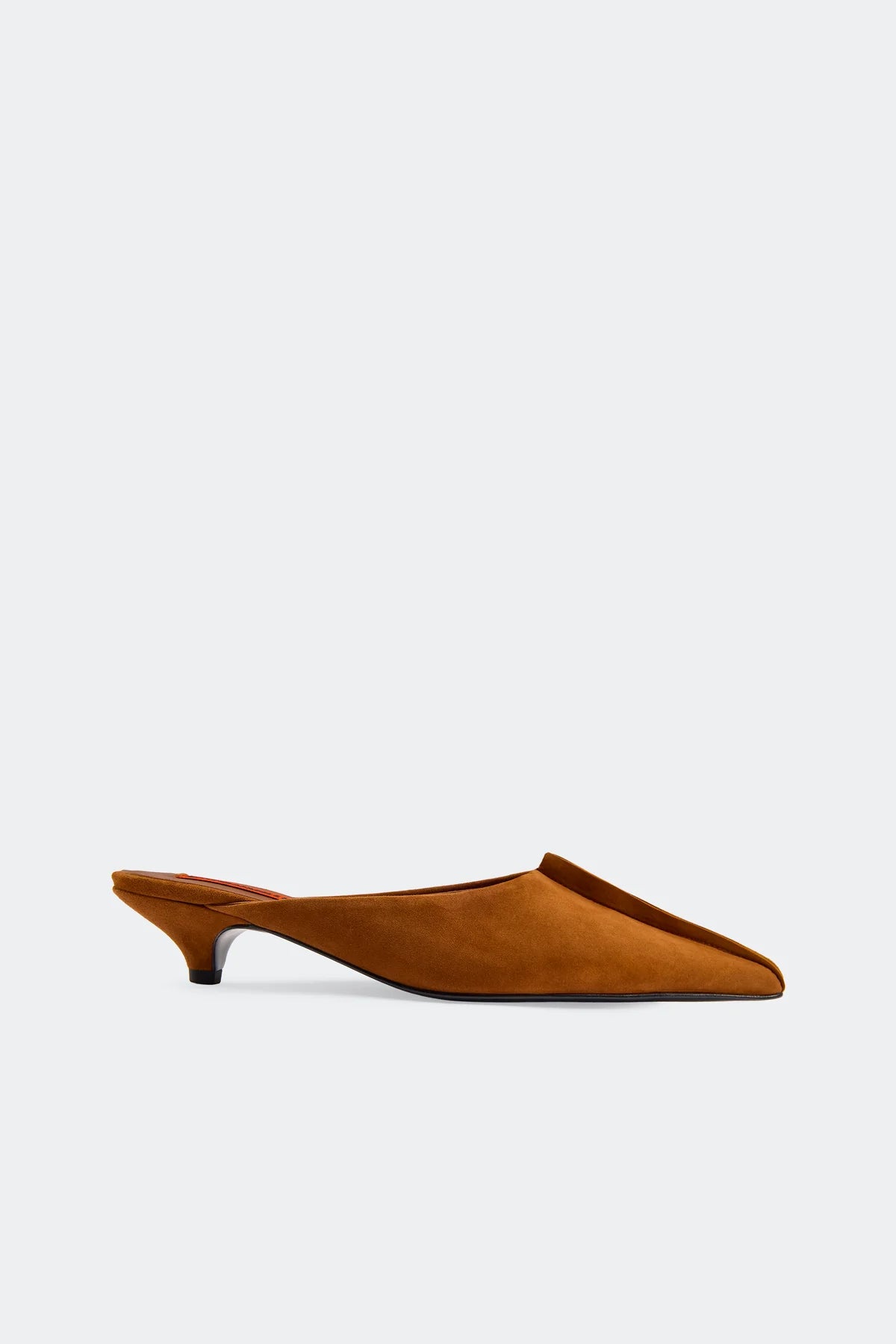 Suede Arrow Mule side view