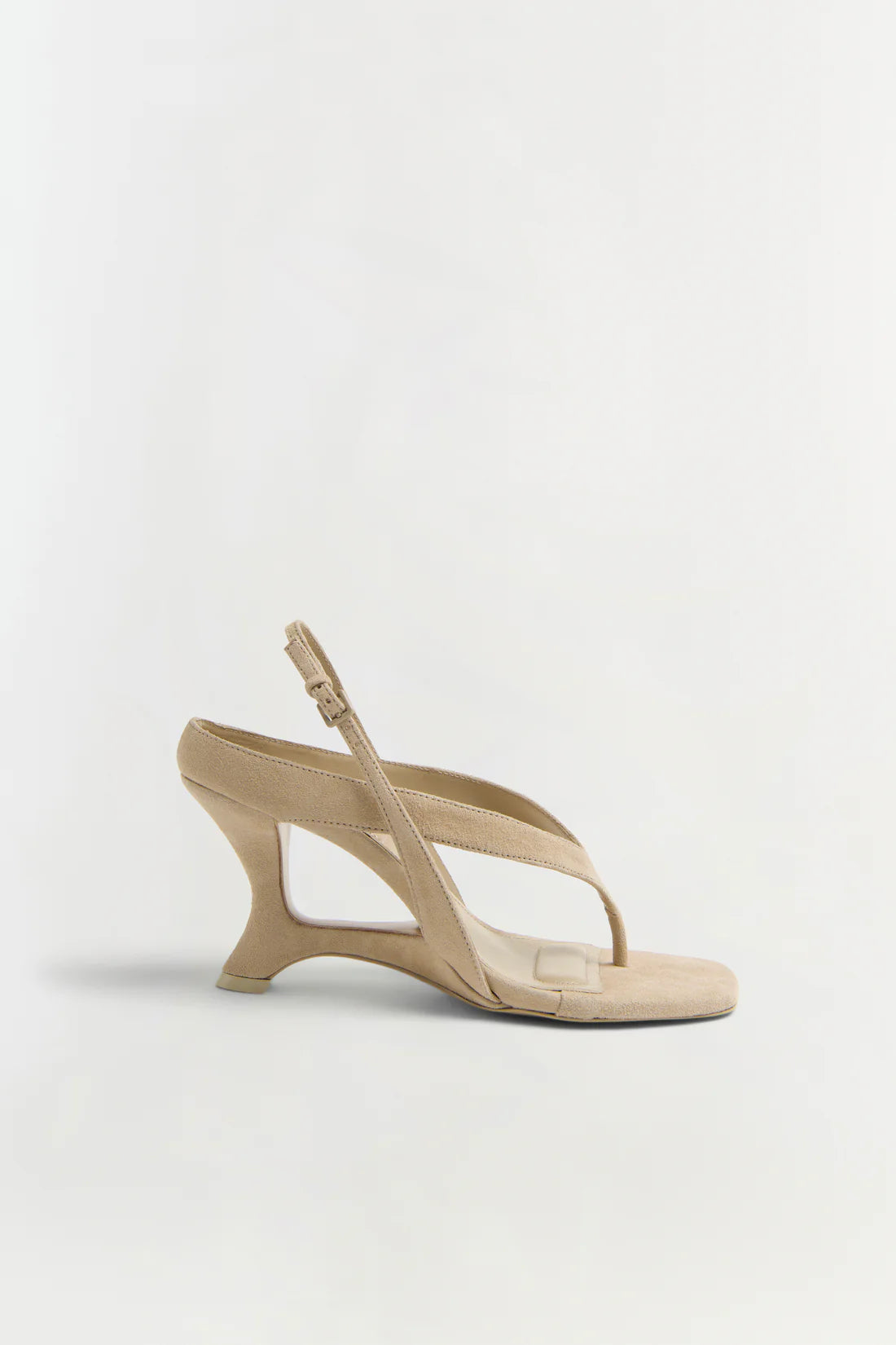 Darya Suede Wedge Thong Sandal side view