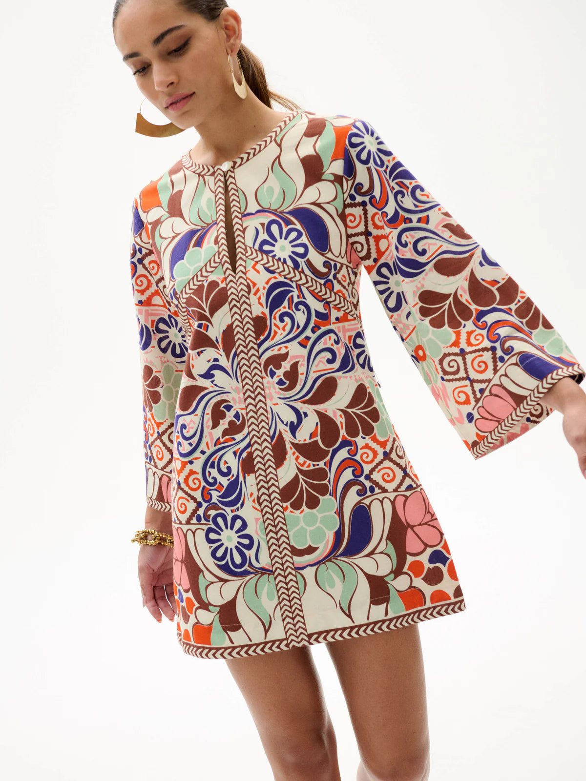 Ummi Mini Dress Punta Print front close up