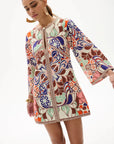 Ummi Mini Dress Punta Print front close up