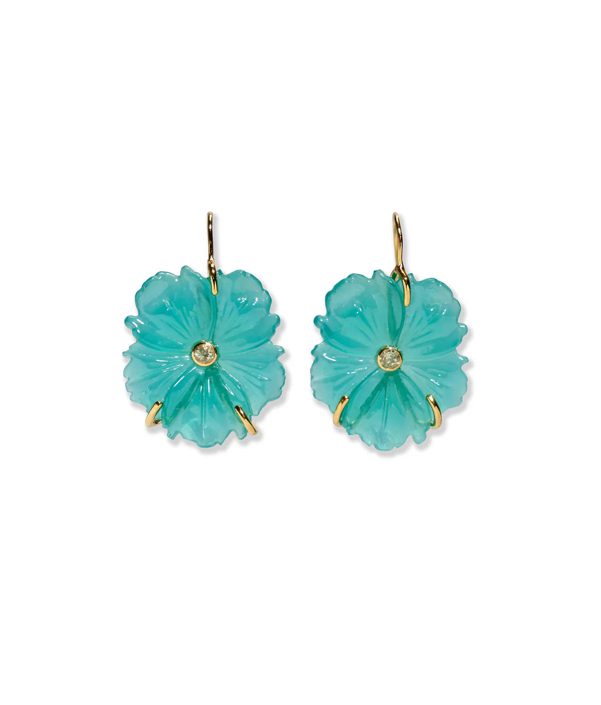 New Bloom Earring in Capri side by side