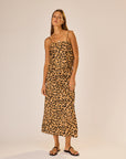 Fern Cami Top in Leopard Cotton full body front view