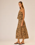 Fern Cami Top in Leopard Cotton full body side view