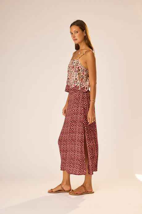 Fern Cami Top in Wildflower Spice full body side view