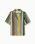 Multicolored striped shirt on a white background