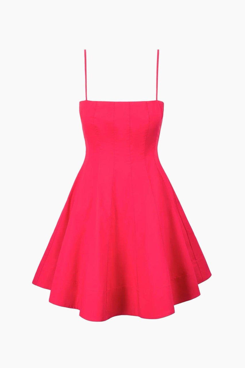 Staud Wylie Mini Dress in Cherry by itself