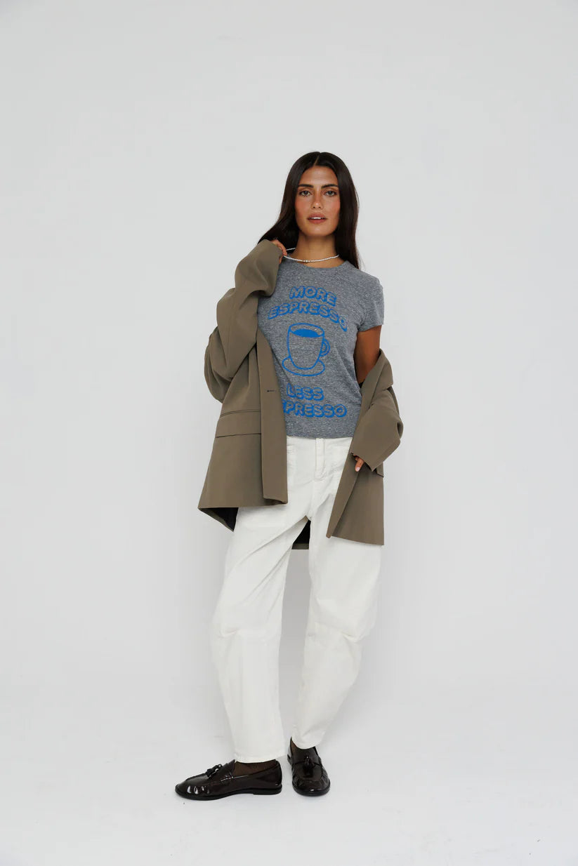 More Espresso Less Depresso Fenme Crew with blazer