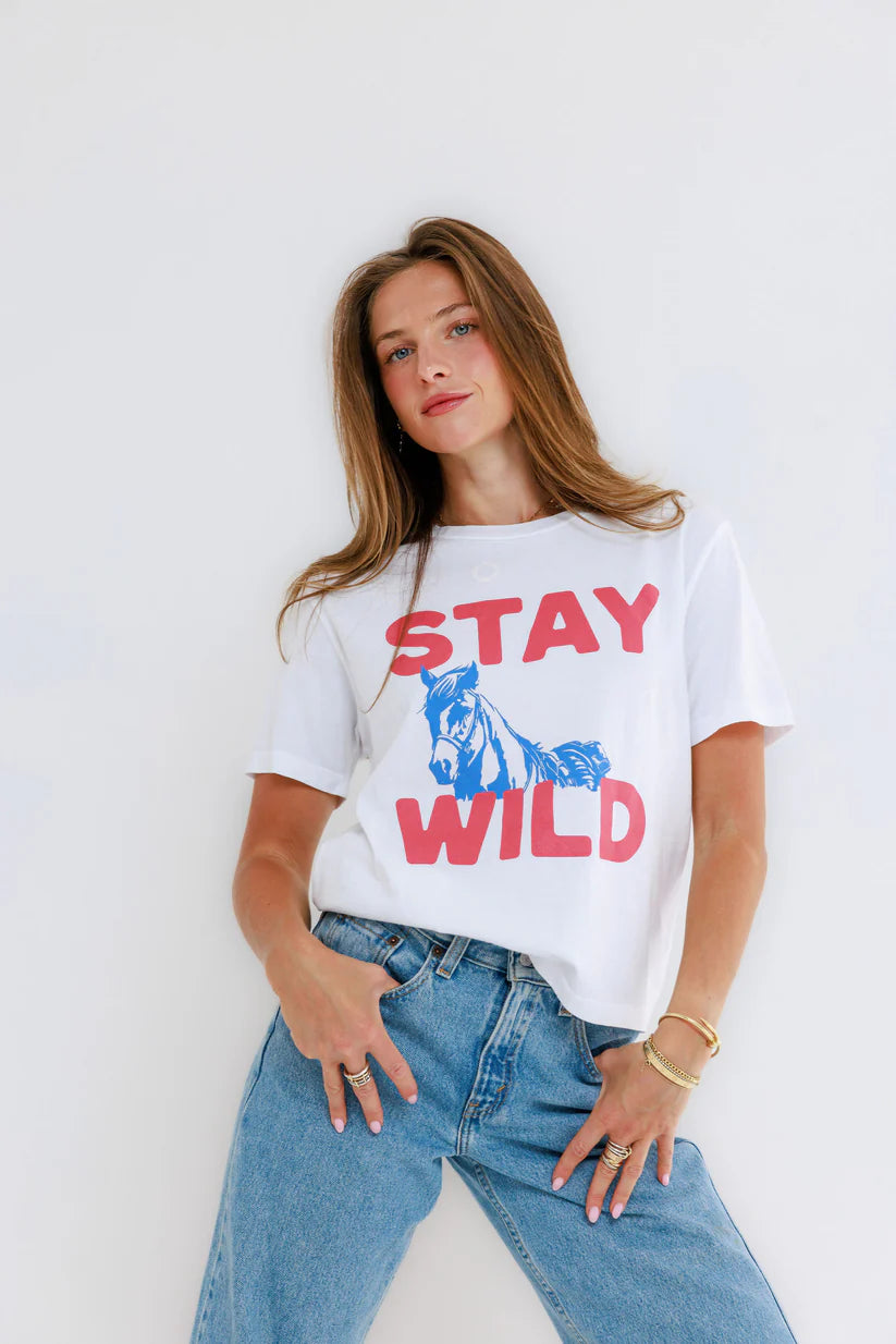 Stay Wild Horse Everyday Tee front
