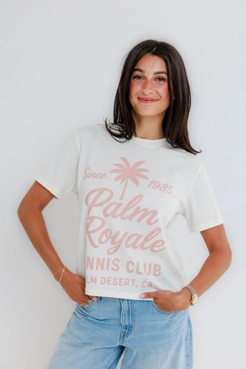 Palm Royal Tennis Everyday Tee close up front