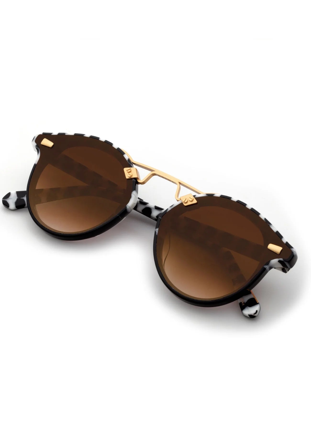 STL Nylon Domino to Black 24k Sunglasses folded