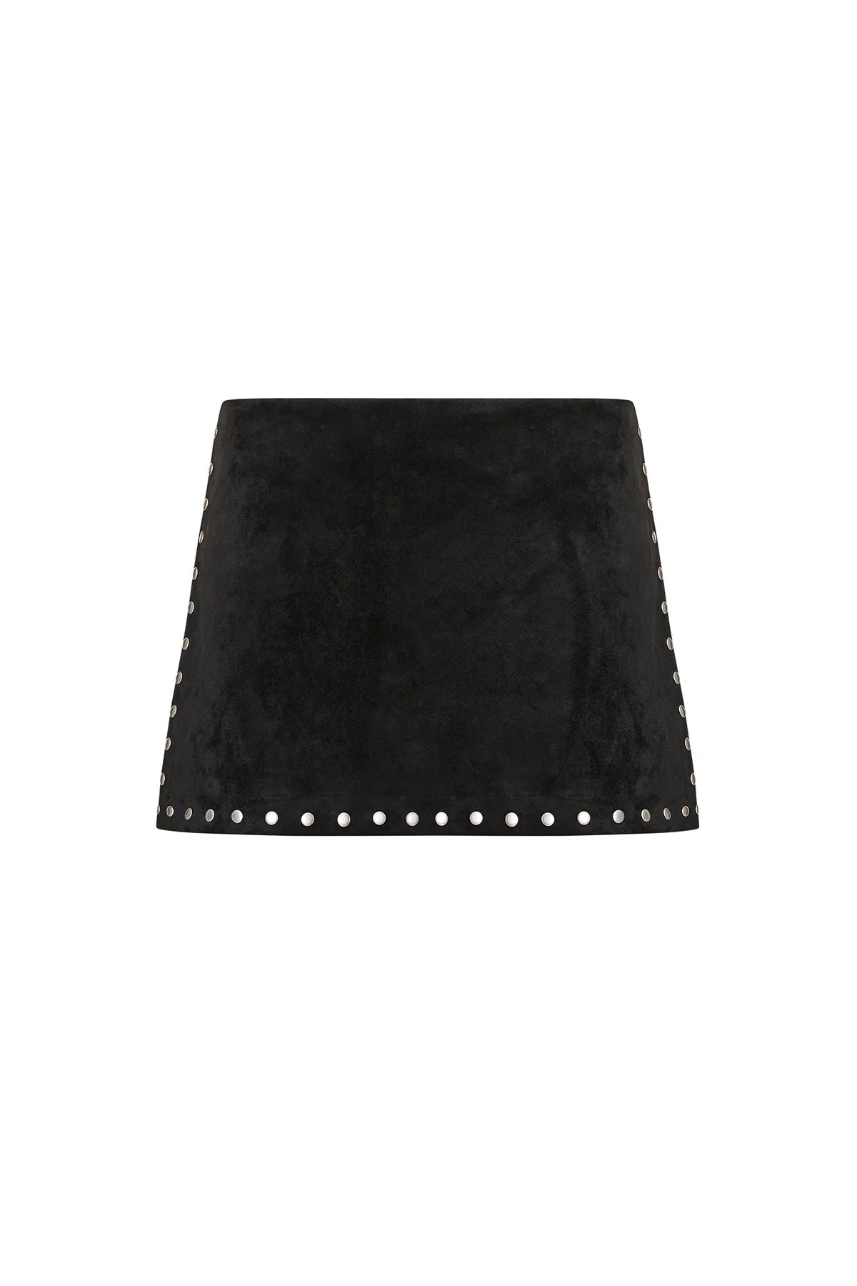 Black skirt with studs on White background