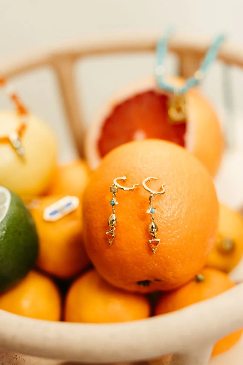Get Down Earrings on orange